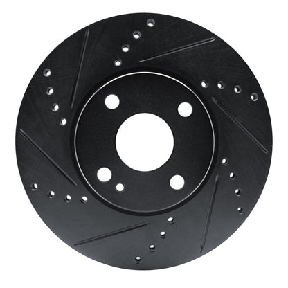 R1 Concepts R1 16-25 Mazda 2 (Mexico) Front Left Drilled & Slotted Black Brake Rotor