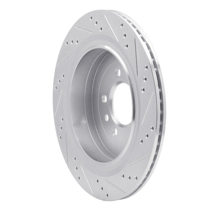 R1 Concepts R1 05-16 Land Rover Discovery (Latin America) Rear Left Drilled & Slotted Silver Brake Rotor