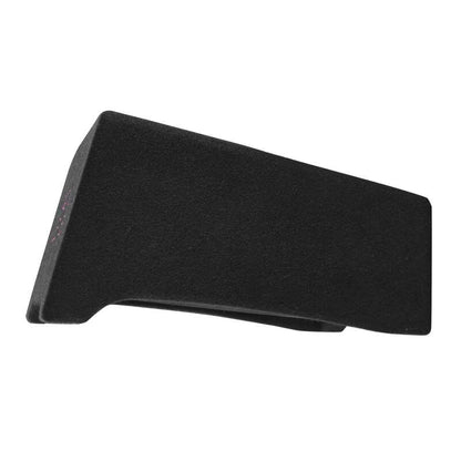 DS18 Single 10in Shallow Subwoofer and Enclosure 600 Watts RMS Downfiring Sealed Black Carpet