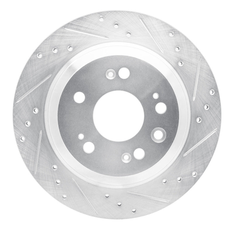 R1 Concepts R1 2005-2012 Acura RL Rear Right Drilled & Slotted Silver Brake Rotor