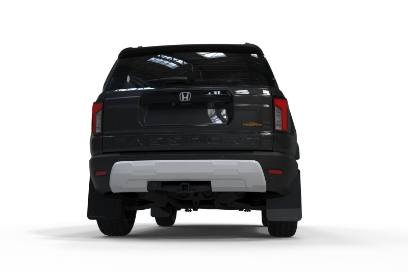 Rally Armor 2026 Honda Passport Black UR Mudflap - Orange Logo