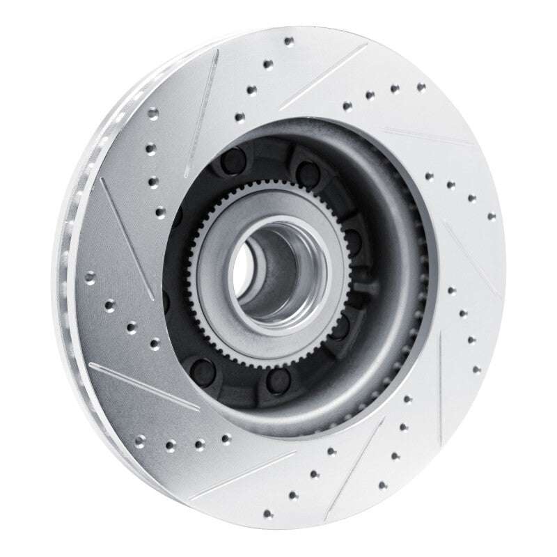 R1 Concepts R1 08-25 Ford E-350 Super Duty Front Right Drilled & Slotted Silver Brake Rotor