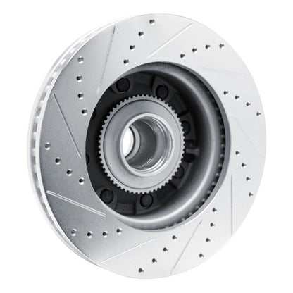 R1 Concepts R1 08-25 Ford E-350 Super Duty Front Right Drilled & Slotted Silver Brake Rotor