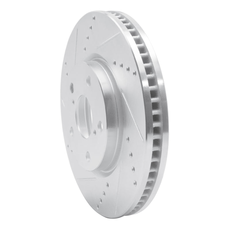 R1 Concepts R1 06-15 Lexus IS250 Right Front Drilled & Slotted Silver Brake Rotor