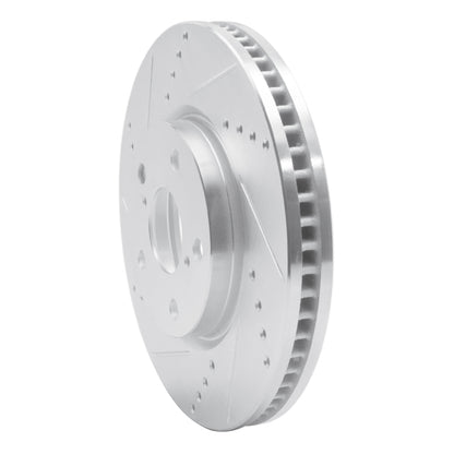 R1 Concepts R1 06-15 Lexus IS250 Right Front Drilled & Slotted Silver Brake Rotor
