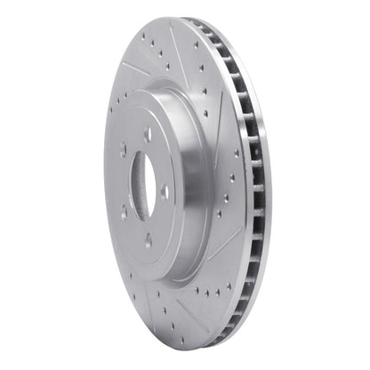 R1 Concepts R1 05-23 Chrysler 300 Front Right Drilled & Slotted Silver Brake Rotor