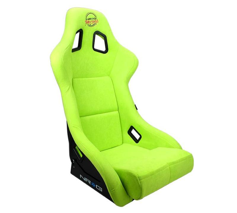 NRG FRP Bucket Seat PRISMA Edition - Medium (Neon Green/ Pearlized Back)