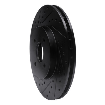 R1 Concepts R1 02-04 Ford Focus Front Left Drilled & Slotted Black Brake Rotor