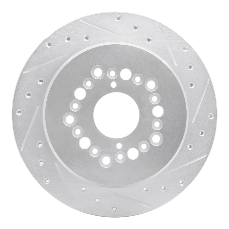 R1 Concepts R1 92-00 Lexus SC400 Rear Right Drilled & Slotted Silver Brake Rotor