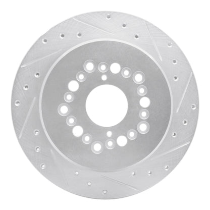 R1 Concepts R1 92-00 Lexus SC400 Rear Right Drilled & Slotted Silver Brake Rotor