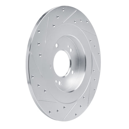 R1 Concepts R1 21-25 Hyundai SONATA Rear Right Drilled & Slotted Silver Brake Rotor