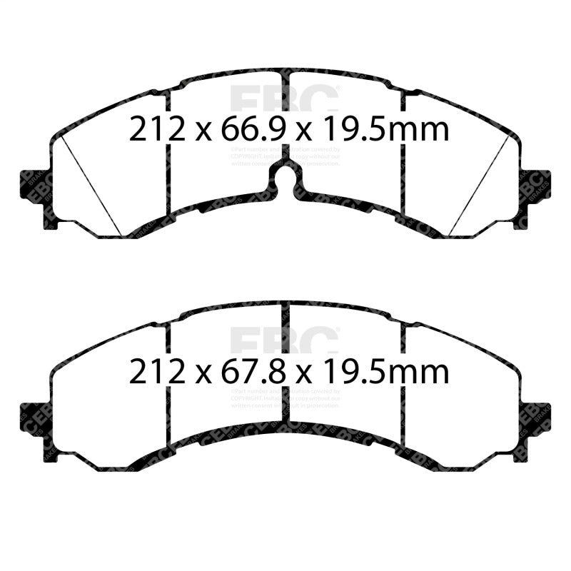 EBC 2019+ Chevrolet Silverado 2500 (2WD) Ultimax Front Brake Pads