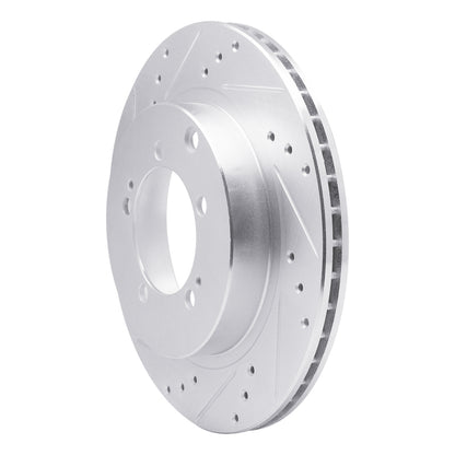 R1 Concepts R1 93-99 Dodge STEALTH Rear Left Drilled & Slotted Silver Brake Rotor