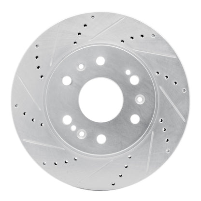 DFC 05-20 Cadillac Escalade Front Left Drilled & Slotted Silver Brake Rotor