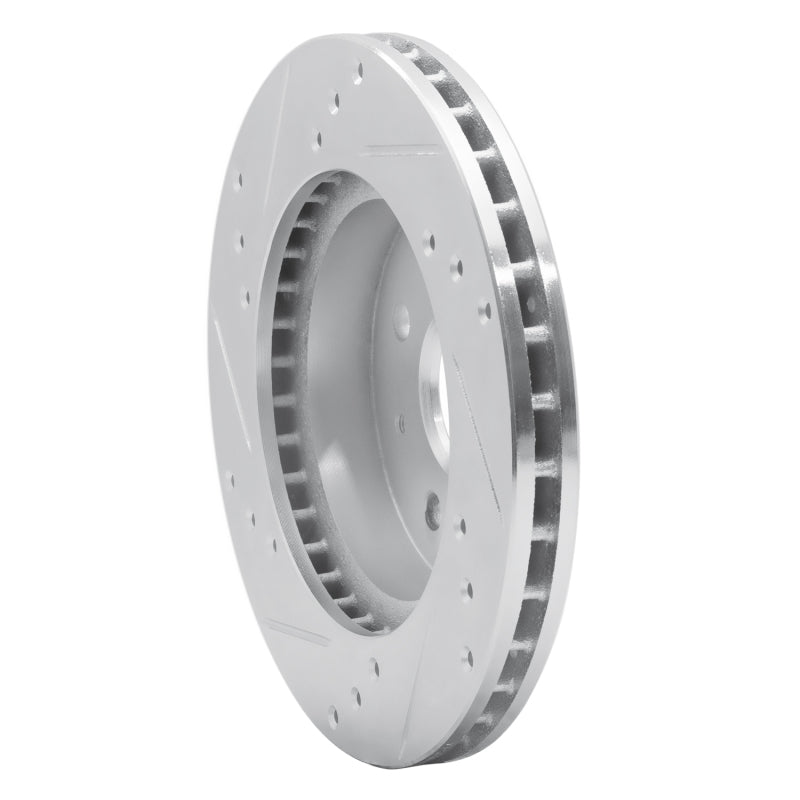 R1 Concepts R1 03-05 Kia Rio Front Right Drilled & Slotted Silver Brake Rotor