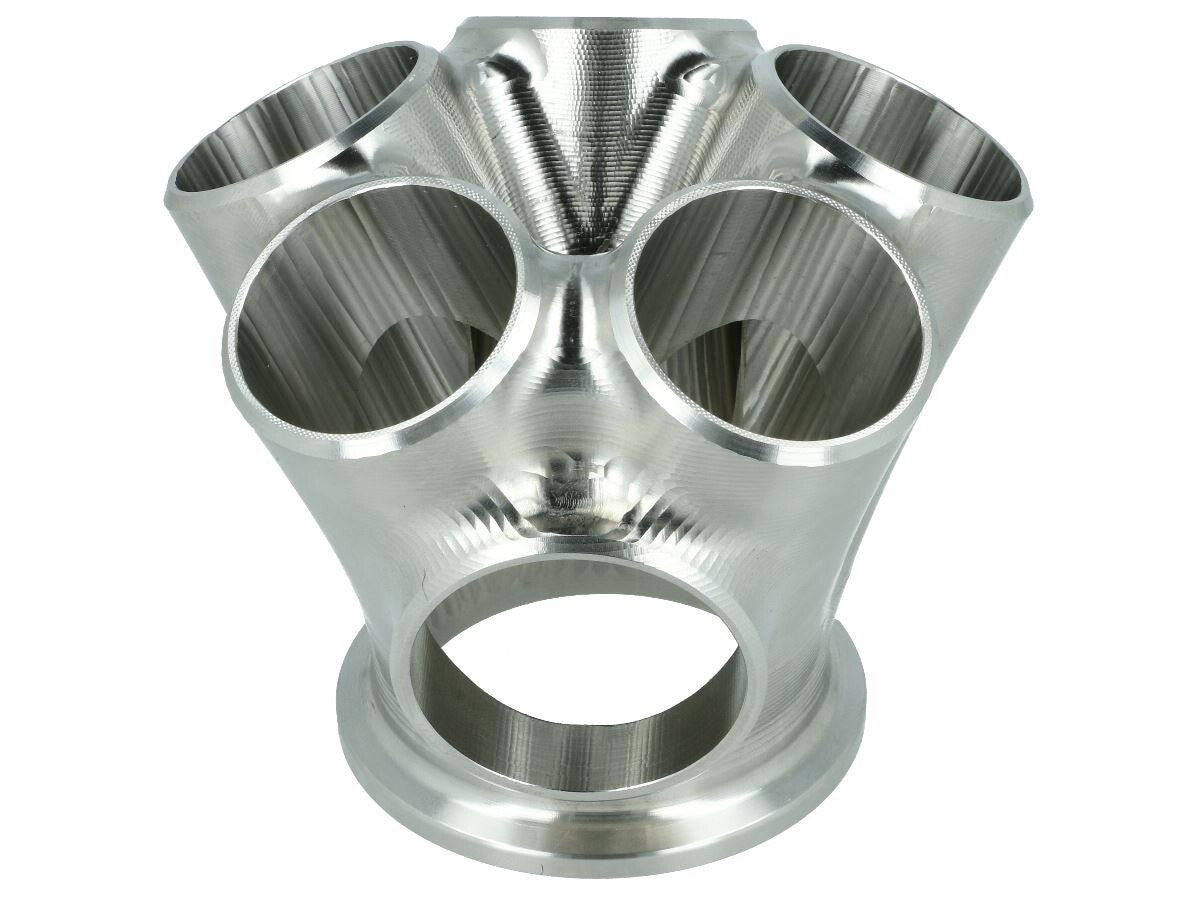 Turbozentrum 119311 5-Cyl. V-Band stainless steel collector for Garrett GTX / G25 / G30 - with 44mm Wastegate port