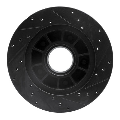 R1 Concepts R1 86-88 Ford Bronco Front Left Drilled & Slotted Black Brake Rotor