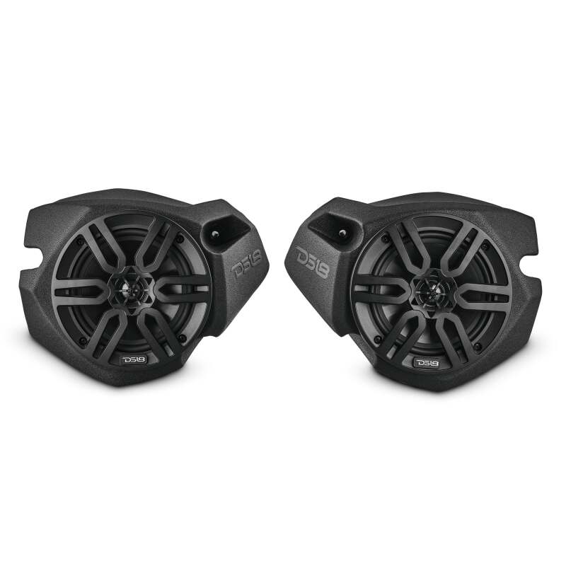 DS18 Polaris RZR Front Kick Panel Pods Loaded Enclosure 2x 6.5in Spkr Built-in Amp + Twtr Bluetooth