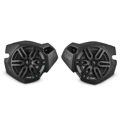 DS18 Polaris RZR Front Kick Panel Pods Loaded Enclosure 2x 6.5in Spkr Built-in Amp + Twtr Bluetooth