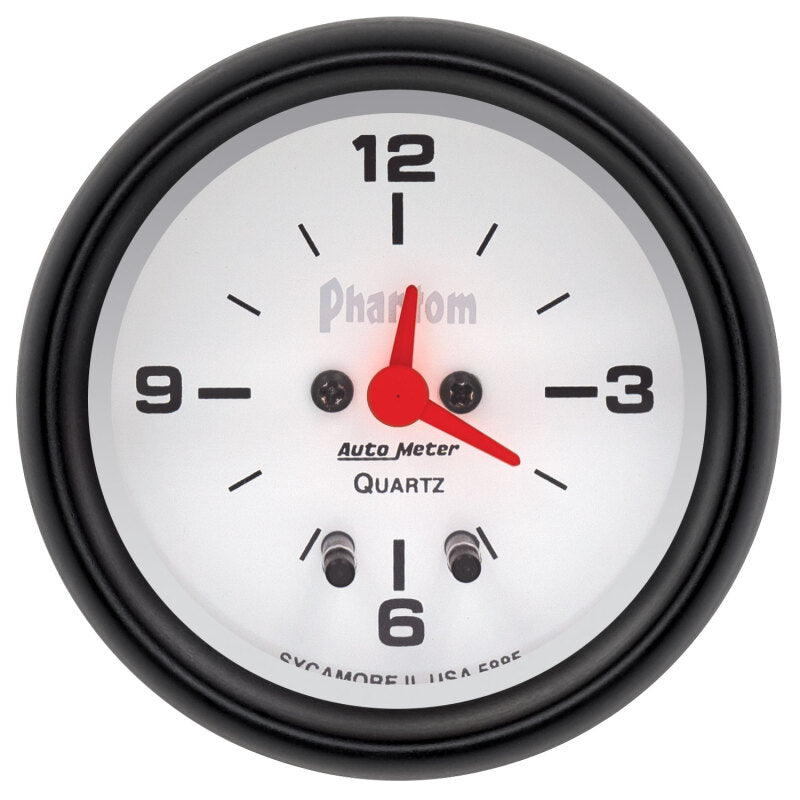 AutoMeter Gauge Clock 2-5/8in. 12HR Analog Phantom