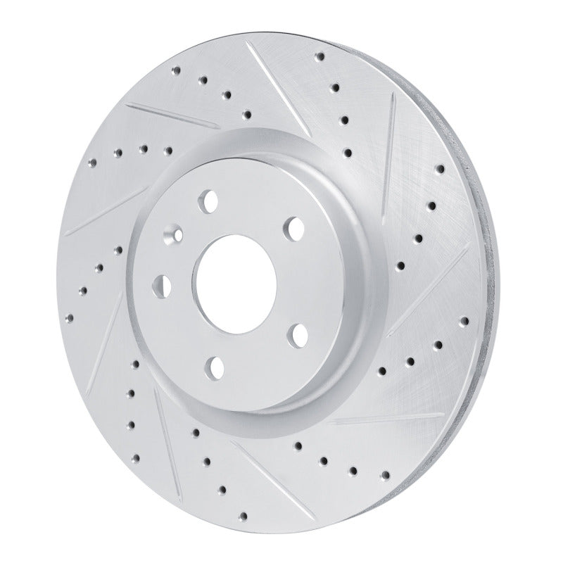 R1 Concepts R1 13-19 Buick Regal Front Right Drilled & Slotted Silver Brake Rotor