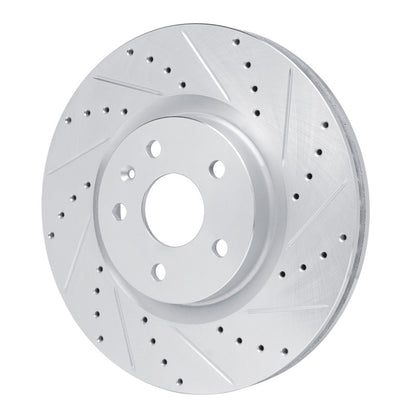 R1 Concepts R1 13-19 Buick Regal Front Right Drilled & Slotted Silver Brake Rotor