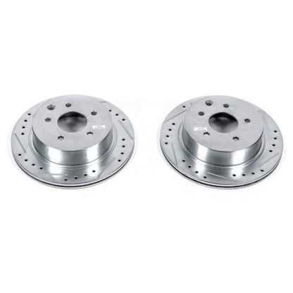 PowerStop Power Stop 93-97 Infiniti J30 Rear Evolution Drilled & Slotted Rotors - Pair