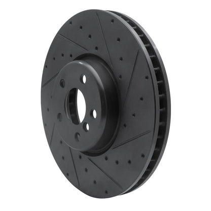 R1 Concepts R1 16-25 BMW 230I xDrive Right Front Drilled & Slotted Black Brake Rotor