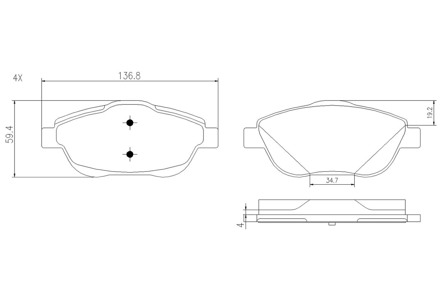 BOGAP P8210137 Brake Pad Set, Disc Brake | ML Performance Car Parts
