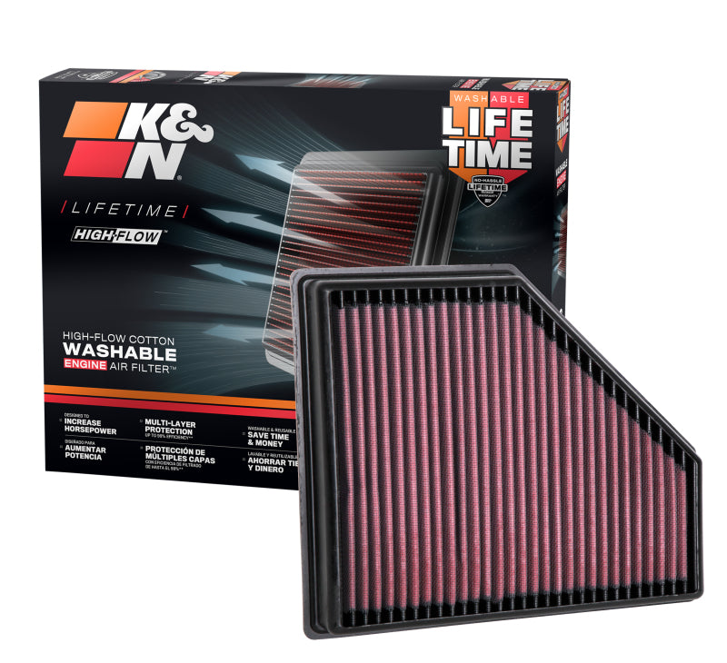 K&N Engineering K&N 2019 BMW 330I L4-2.0L Turbo F/I/DSL Replacement Drop In Air Filter