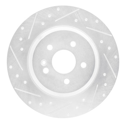 R1 Concepts R1 00-05 Mercedes-Benz ML430 Rear Left Drilled & Slotted Silver Brake Rotor