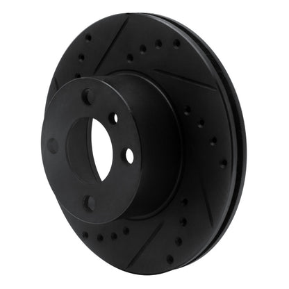 R1 Concepts R1 76-77 BMW 320I (USA/Canada) Front Left Drilled & Slotted Black Brake Rotor