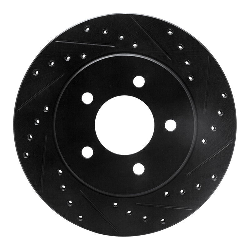 R1 Concepts R1 91-02 Chrysler Grand Voyager Front Right Drilled & Slotted Black Brake Rotor