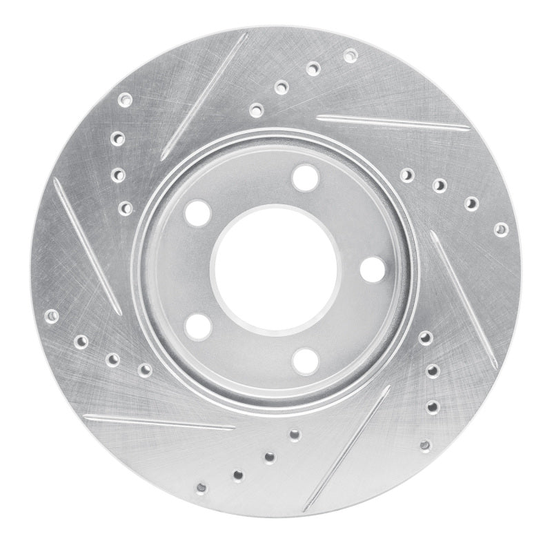 R1 Concepts R1 01-07 Ford Escape Front Right Drilled & Slotted Silver Brake Rotor