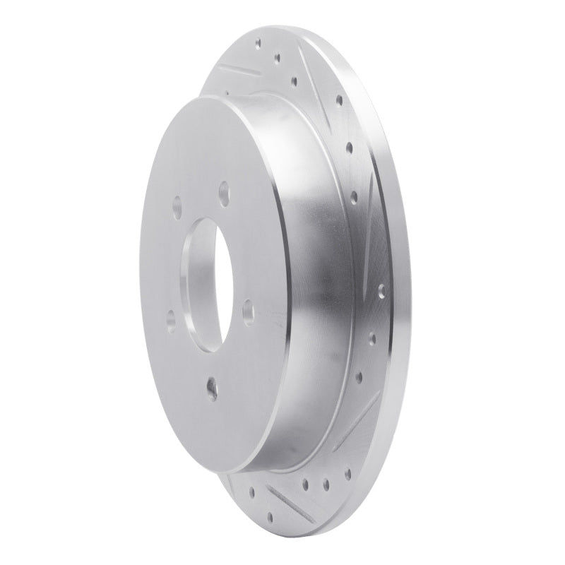 R1 Concepts R1 97-04 Ford F-150 4WD Rear Right Drilled & Slotted Silver Brake Rotor