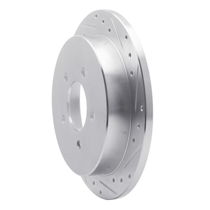 R1 Concepts R1 97-04 Ford F-150 4WD Rear Right Drilled & Slotted Silver Brake Rotor