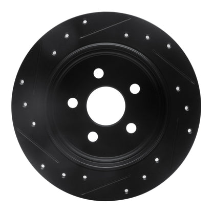 R1 Concepts R1 03-10 Chrysler PT Cruiser Rear Right Drilled & Slotted Black Brake Rotor
