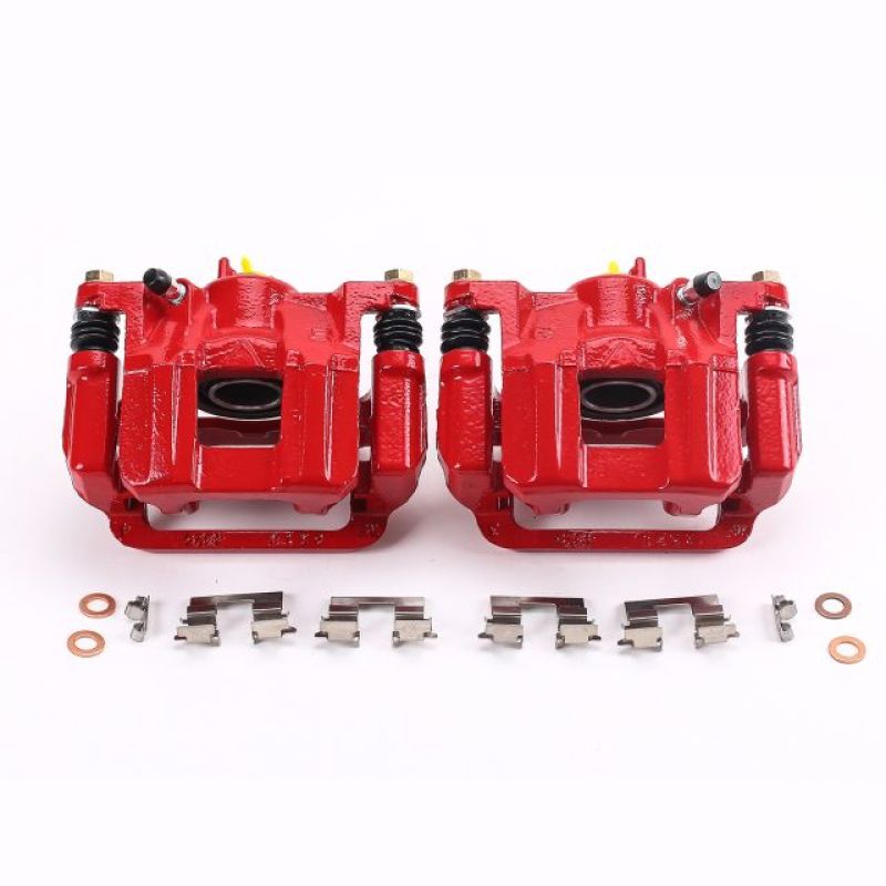 PowerStop Power Stop 11-17 Honda Odyssey Rear Red Calipers w/Brackets - Pair