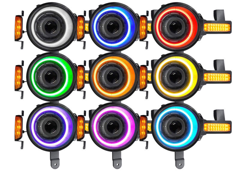 ORACLE Lighting Oracle 2021+ Ford Bronco Oculus Bi-LED Projector Headlights - ColorSHIFT LED