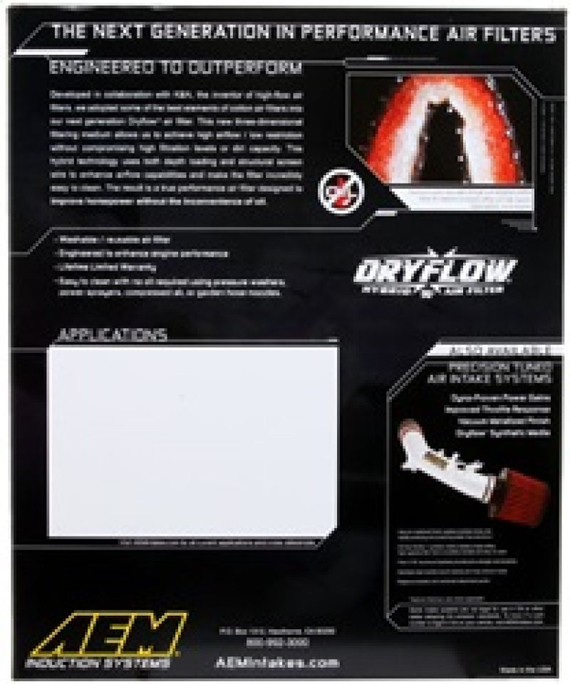 AEM Induction AEM 07-10 Toyota Tundra/Sequoia/Land Cruiser DryFlow Air Filter