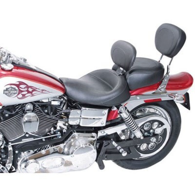 Mustang Motorcycle Mustang 91-05 Harley Dyna Wide Touring Recessed Passenger Seat - Black