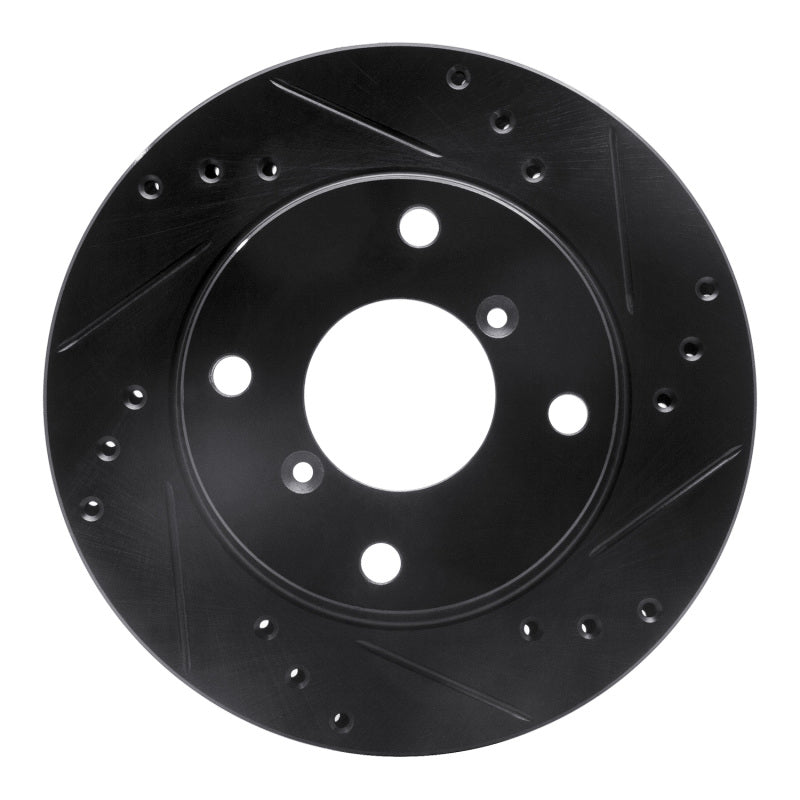 R1 Concepts R1 89-94 Suzuki Swift Front Right Drilled & Slotted Black Brake Rotor