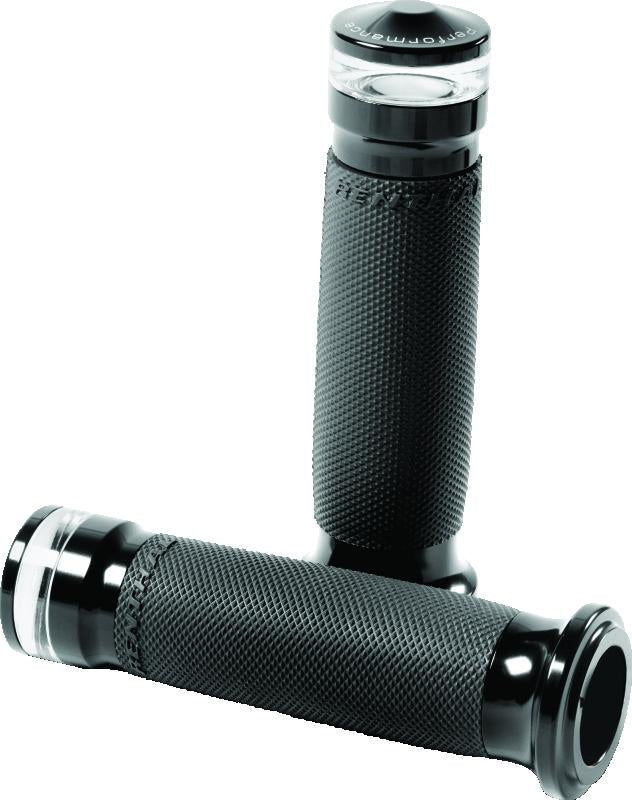 Performance Machine Contour Led Handle Grip Set - Black Ano