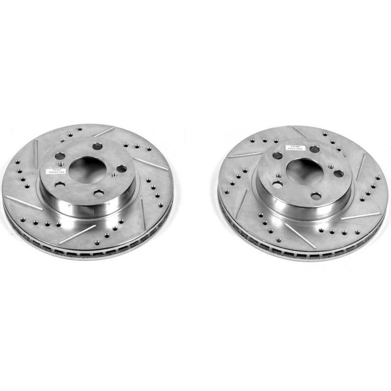 PowerStop Power Stop 04-09 Toyota Prius Front Evolution Drilled & Slotted Rotors - Pair