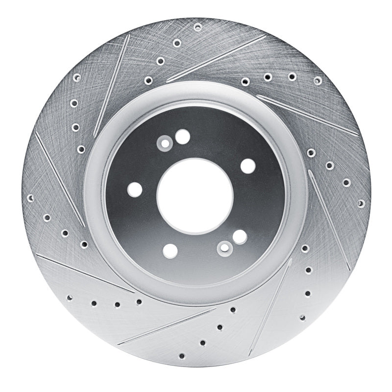 R1 Concepts R1 21-26 Hyundai SONATA Front Left Drilled & Slotted Silver Brake Rotor