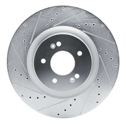 R1 Concepts R1 21-26 Hyundai SONATA Front Left Drilled & Slotted Silver Brake Rotor