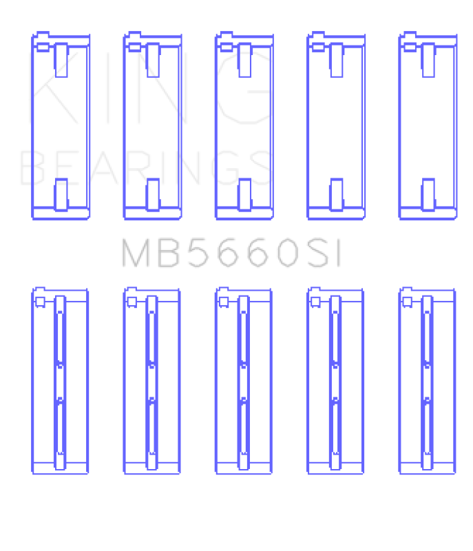 King Engine Bearings Audi/VW Bbz/CAxa/CAva/Azd (Size +0.75mm) Main Bearing Set