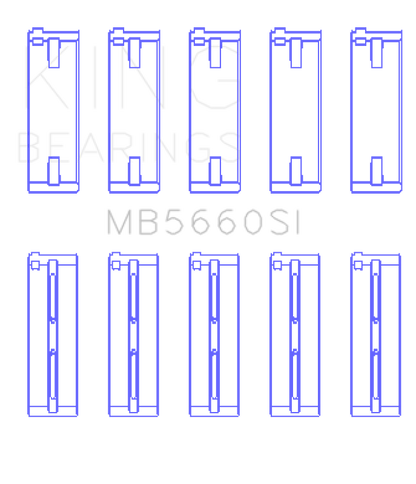 King Engine Bearings Audi/VW Bbz/CAxa/CAva/Azd (Size +0.25mm) Main Bearing Set