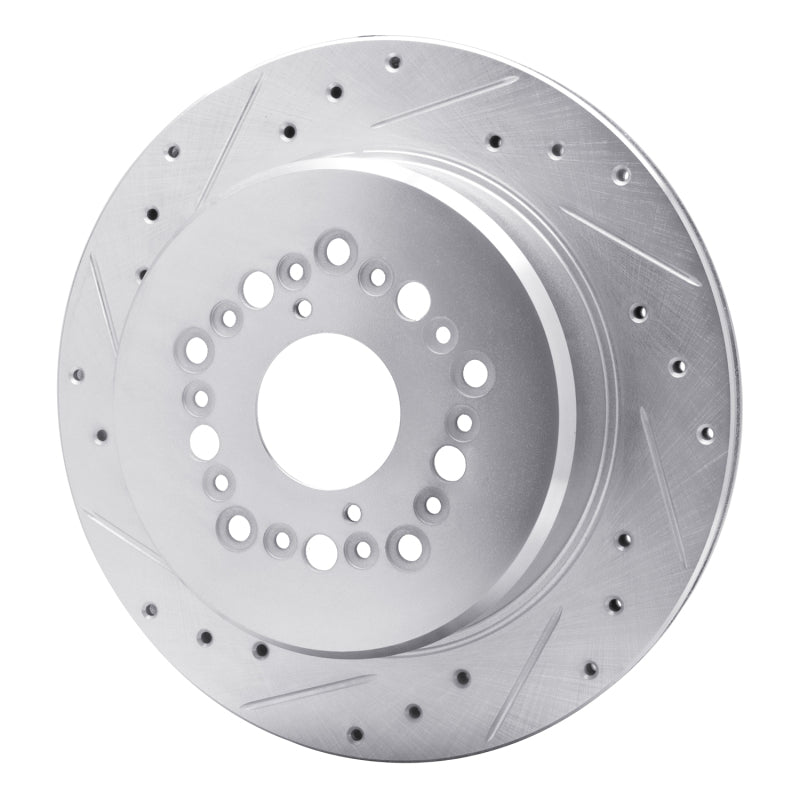 R1 Concepts R1 92-00 Lexus LS400 Rear Left Drilled & Slotted Silver Brake Rotor