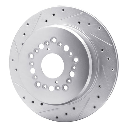 R1 Concepts R1 92-00 Lexus LS400 Rear Left Drilled & Slotted Silver Brake Rotor